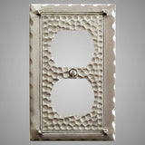 1 Gang Duplex Outlet Wall Switch Plate - Hammered Design