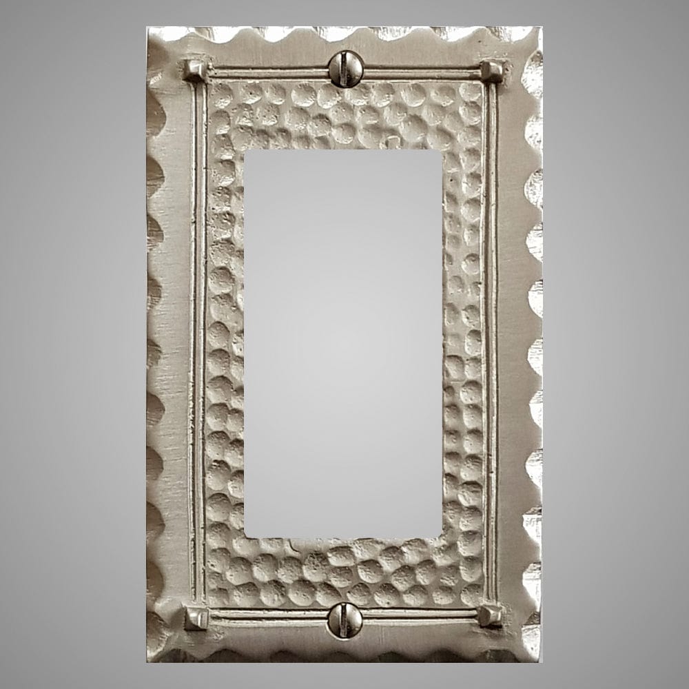 1 Gang Rocker Light Switch Plate - Hammered Design