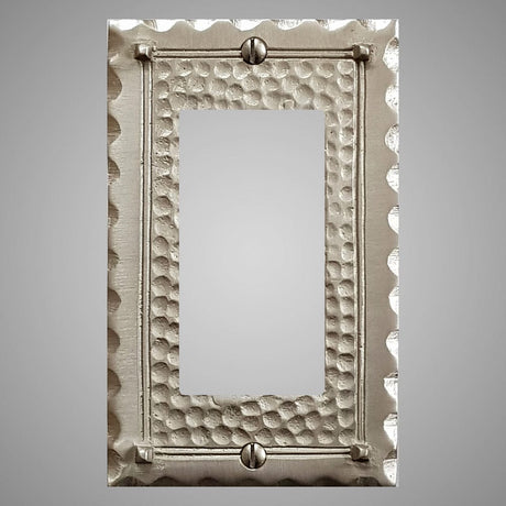 1 Gang Rocker Light Switch Plate - Hammered Design