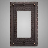 1 Gang Rocker Light Switch Plate - Hammered Design