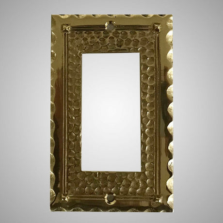 1 Gang Rocker Light Switch Plate - Hammered Design