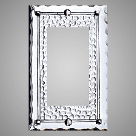 1 Gang Rocker Light Switch Plate - Hammered Design