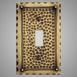 1 Gang Toggle Light Switch Plate - Hammered Design