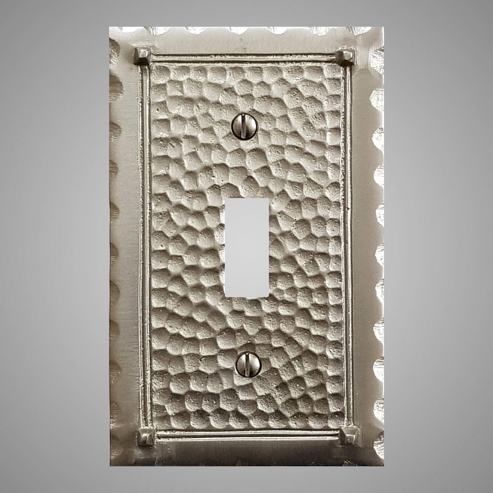 1 Gang Toggle Light Switch Plate - Hammered Design
