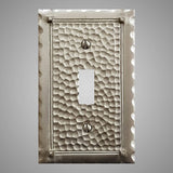 1 Gang Toggle Light Switch Plate - Hammered Design