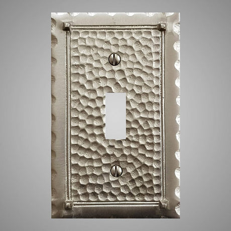 1 Gang Toggle Light Switch Plate - Hammered Design