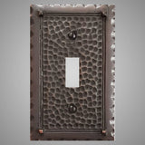 1 Gang Toggle Light Switch Plate - Hammered Design