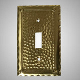 1 Gang Toggle Light Switch Plate - Hammered Design