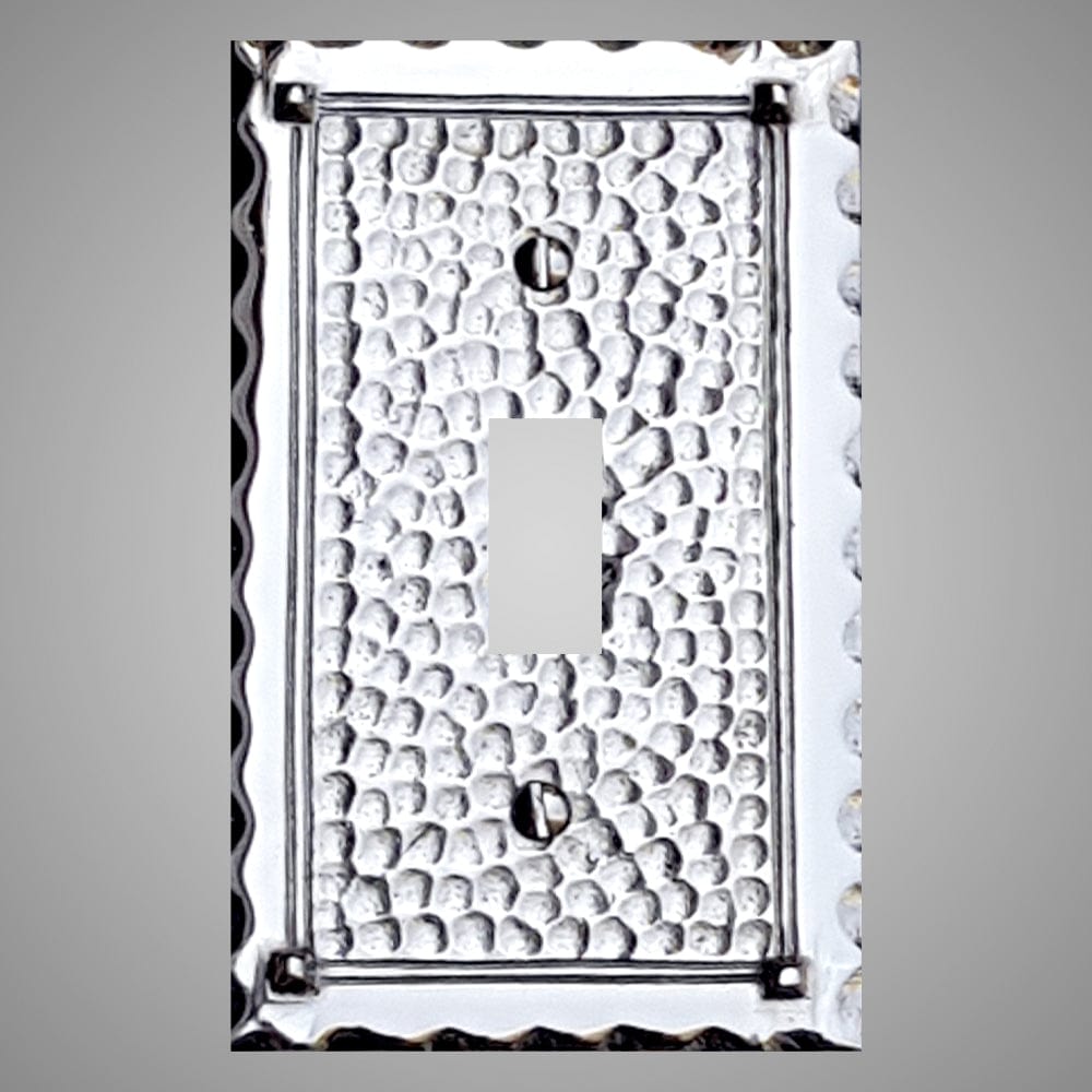 1 Gang Toggle Light Switch Plate - Hammered Design