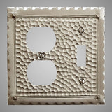 1 Toggle, 1 Duplex Wall Switch Plate - Hammered Design