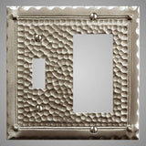 1 Toggle, 1 Rocker Wall Switch Plate - Hammered Design