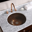 10" Loma Hammered Copper Drop-In Bath Sink