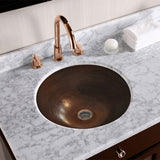 10" Loma Hammered Copper Drop-In Bath Sink