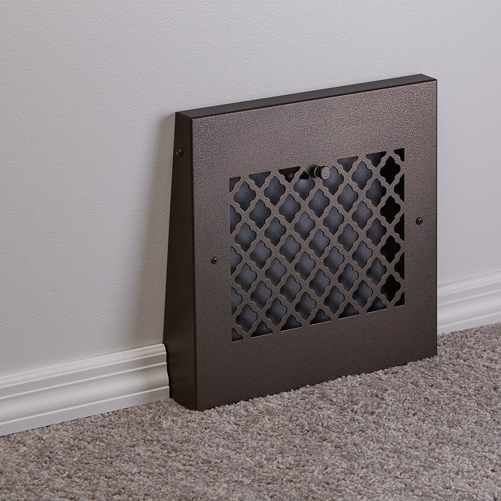 13" Solid Steel Tuscan Gravity Baseboard Register