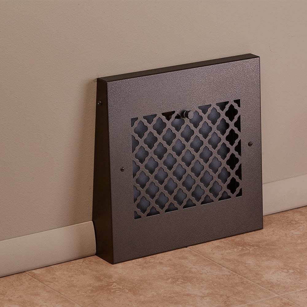 13" Solid Steel Tuscan Gravity Baseboard Register