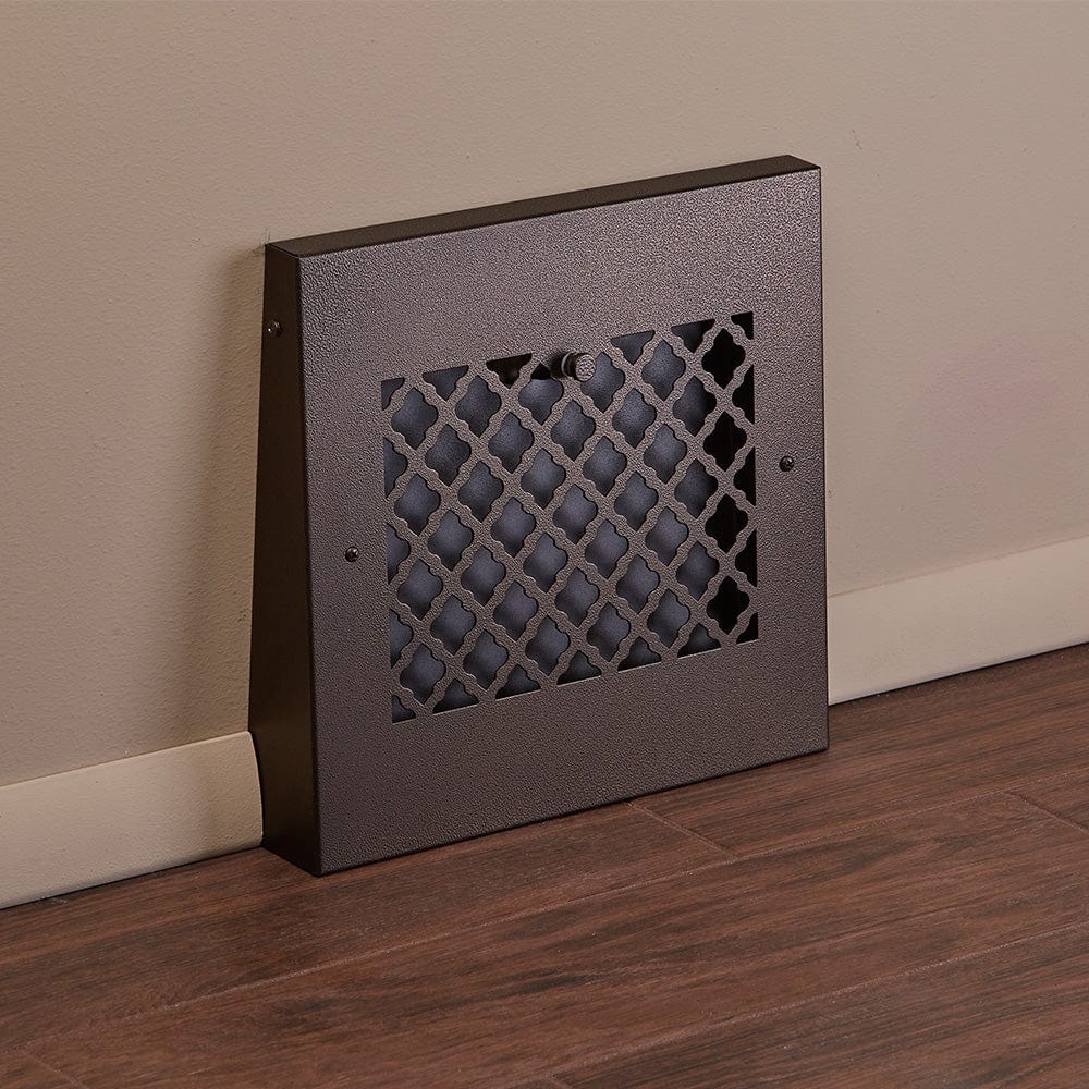 13" Solid Steel Tuscan Gravity Baseboard Register