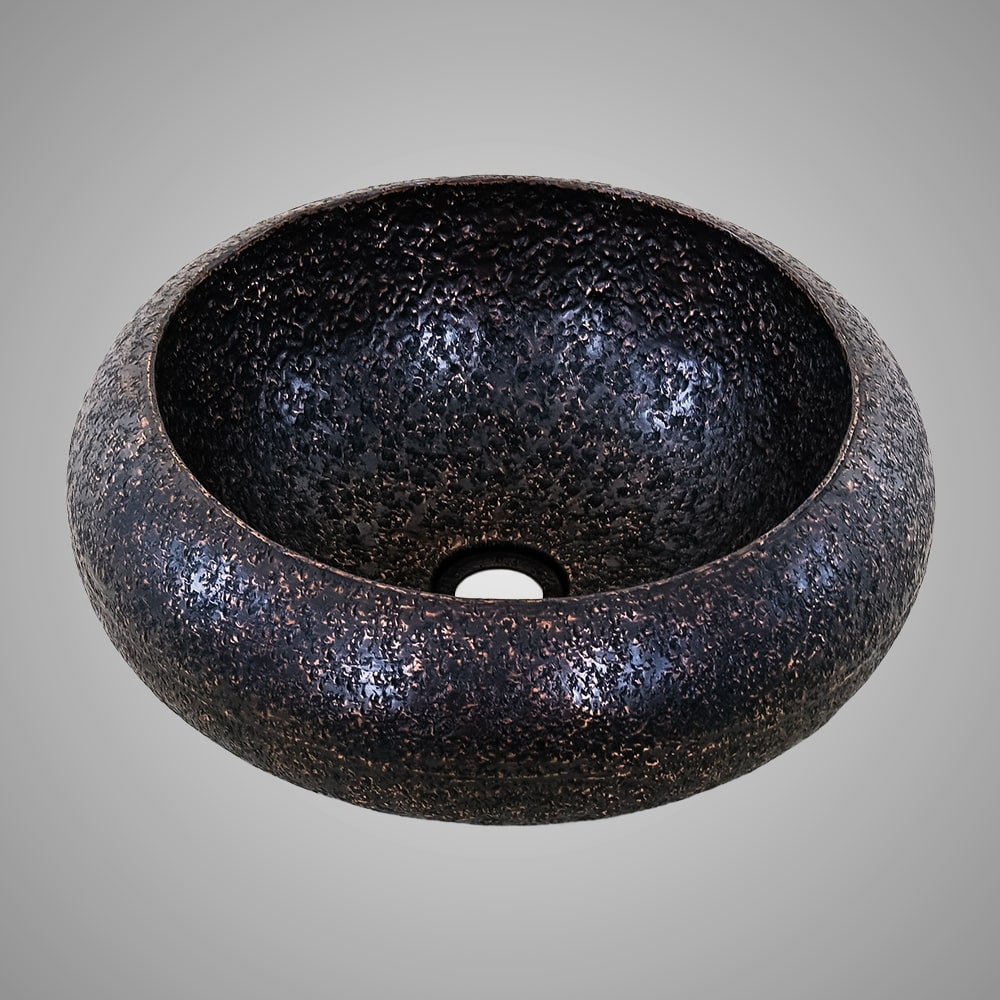 15" Cayaco Hammered Copper Vessel Sink