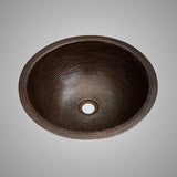 15" Loma Hammered Copper Drop-In Bath Sink