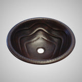 15" Salitrillo Hammered Copper Drop-In Bath Sink