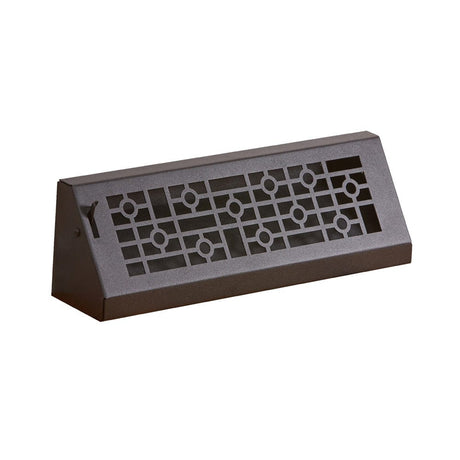 15" Solid Steel Modern Baseboard Register - Matte Black