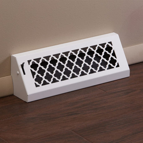 15" Solid Steel Tuscan Baseboard Register
