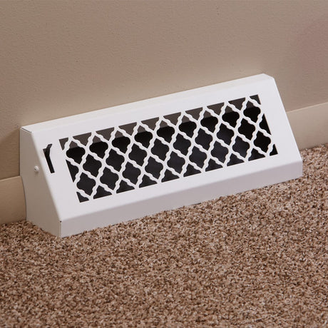 15" Solid Steel Tuscan Baseboard Register