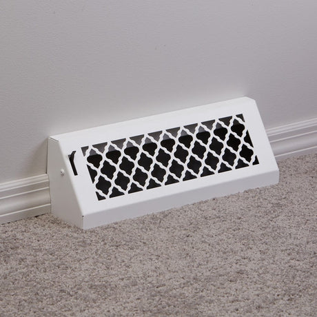 15" Solid Steel Tuscan Baseboard Register