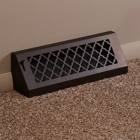 15" Solid Steel Tuscan Baseboard Register