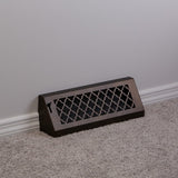 15" Solid Steel Tuscan Baseboard Register