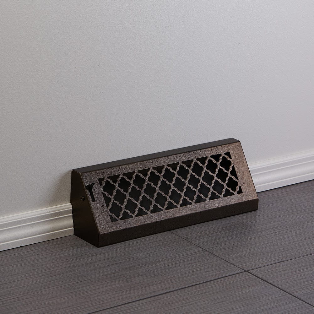 15" Solid Steel Tuscan Baseboard Register