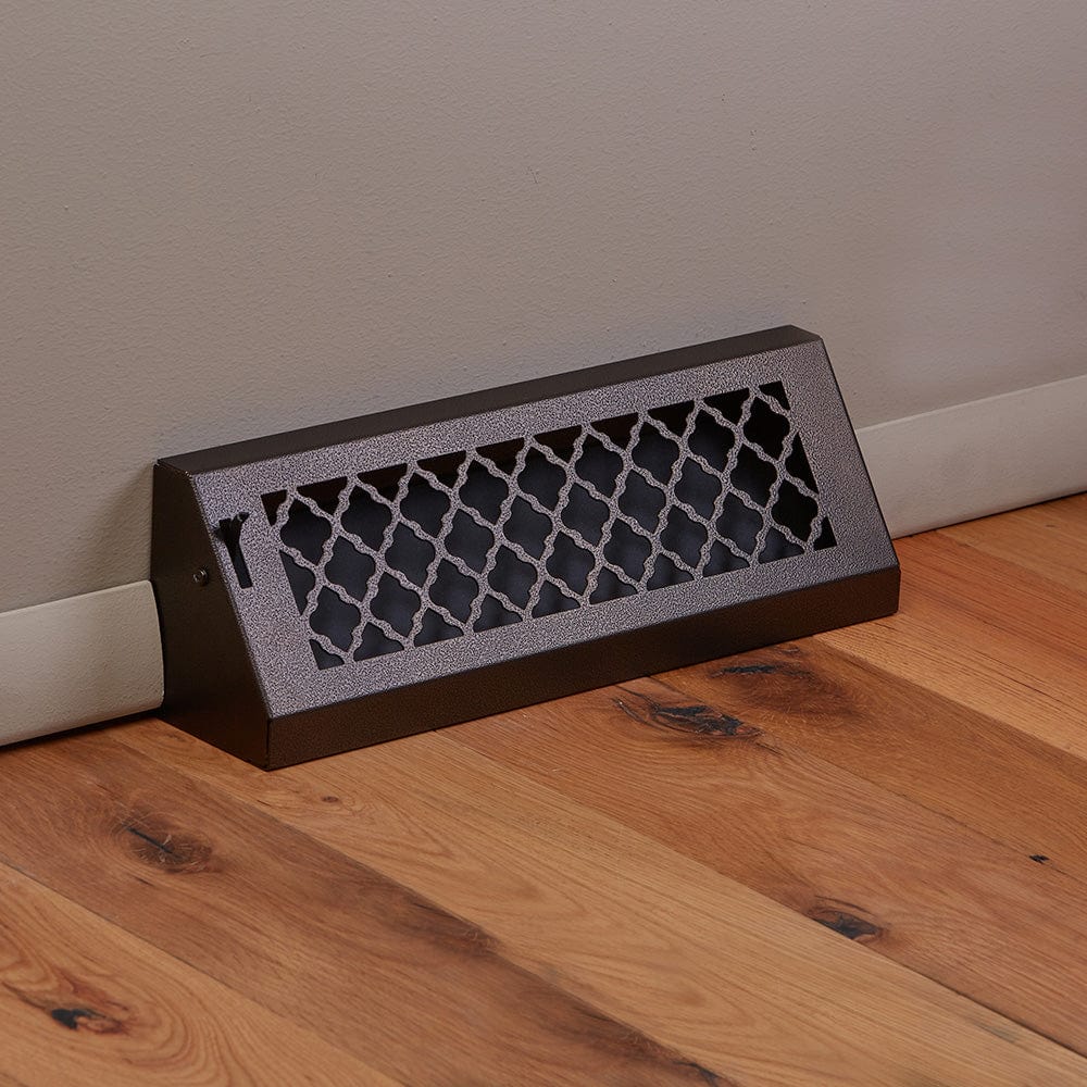 15" Solid Steel Tuscan Baseboard Register