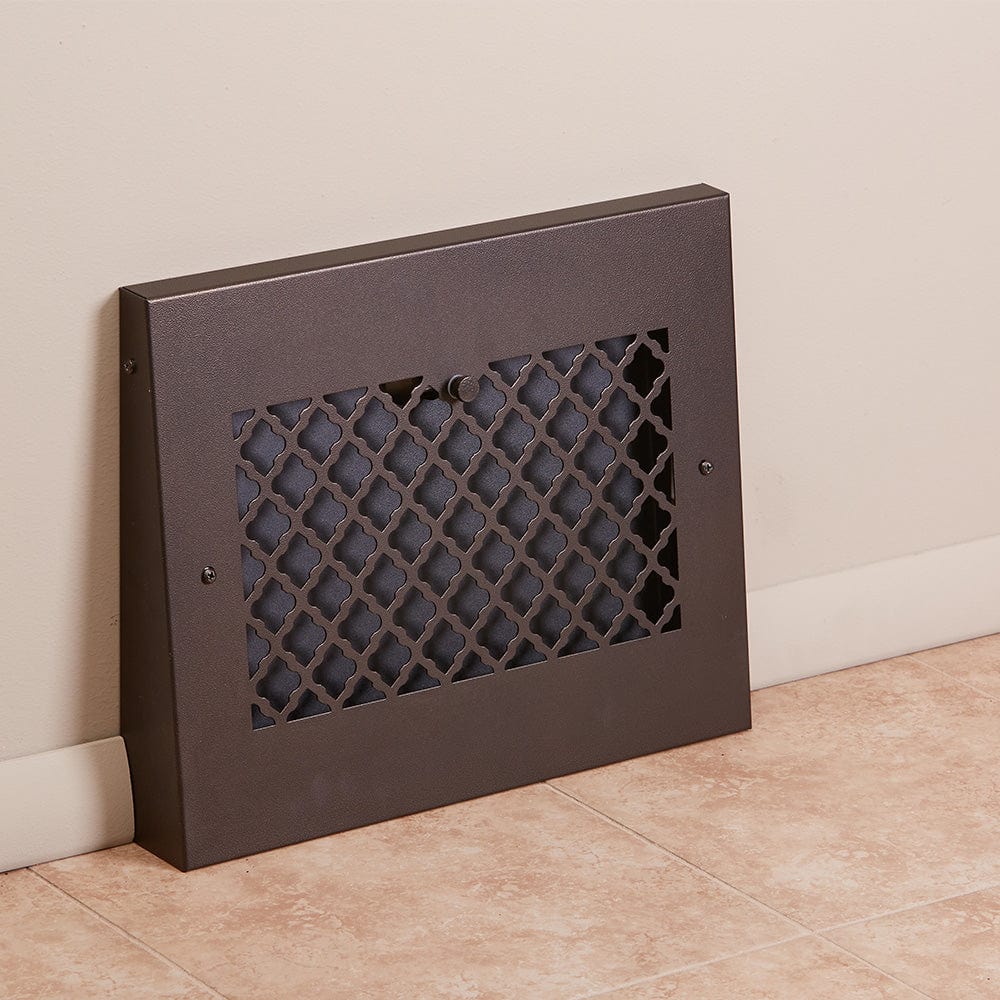 15" Solid Steel Tuscan Gravity Baseboard Register