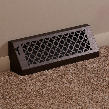 15" Solid Steel Victorian Baseboard Register