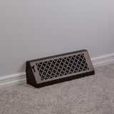 15" Solid Steel Victorian Baseboard Register