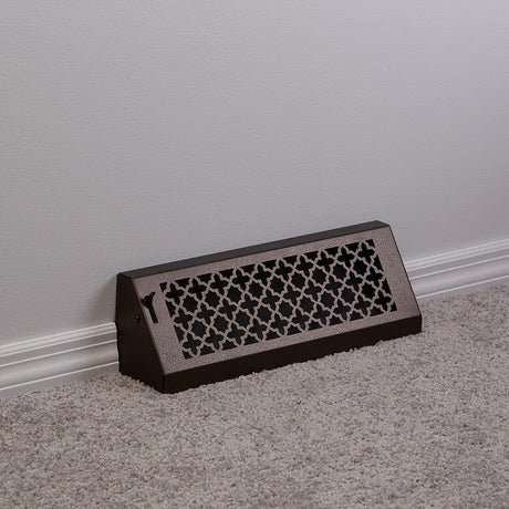 15" Solid Steel Victorian Baseboard Register