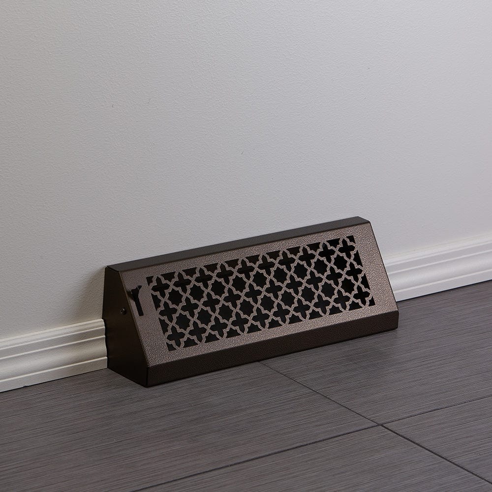 15" Solid Steel Victorian Baseboard Register