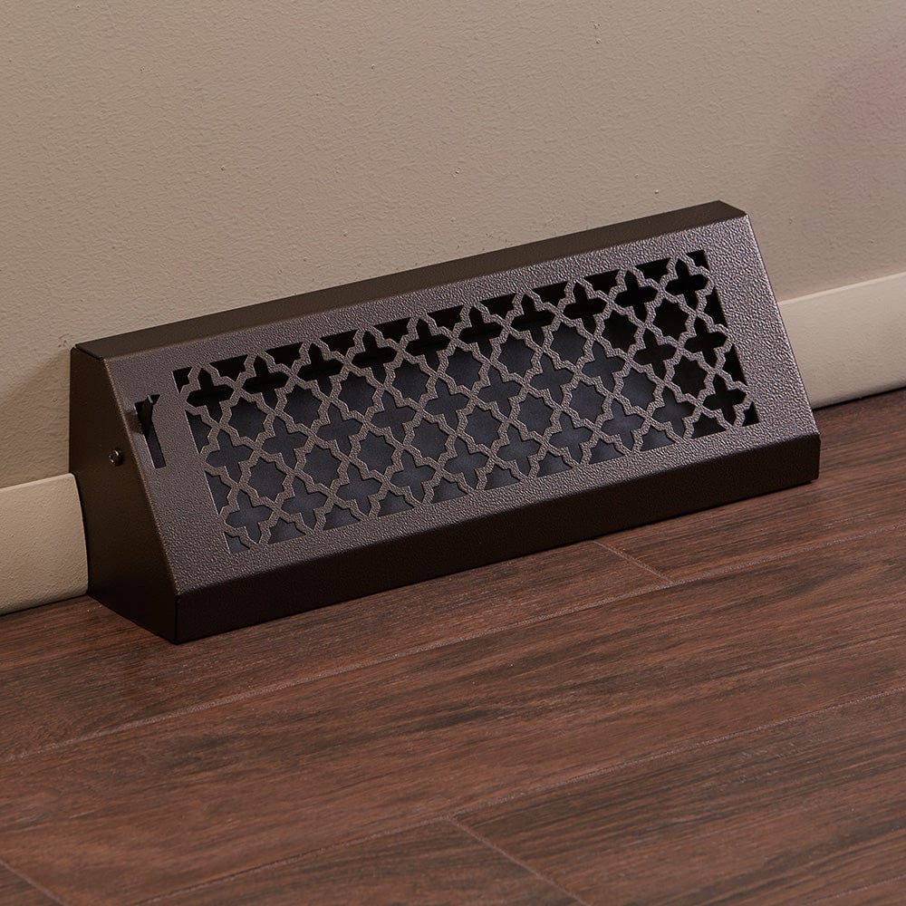 15" Solid Steel Victorian Baseboard Register