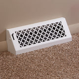 15" Solid Steel Victorian Baseboard Register