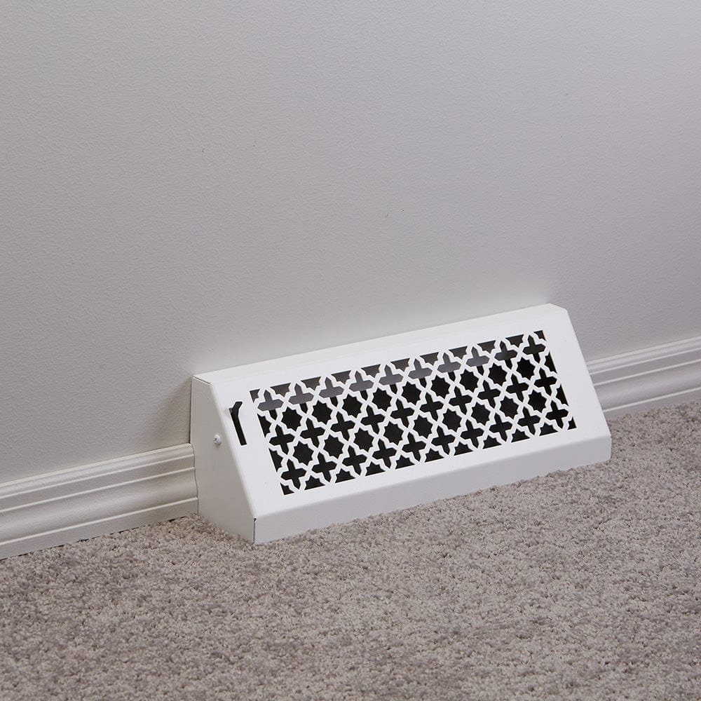 15" Solid Steel Victorian Baseboard Register