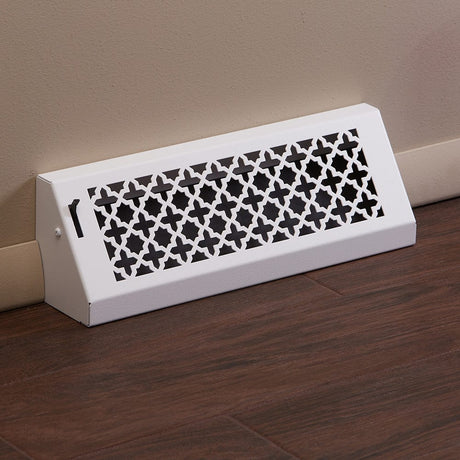15" Solid Steel Victorian Baseboard Register