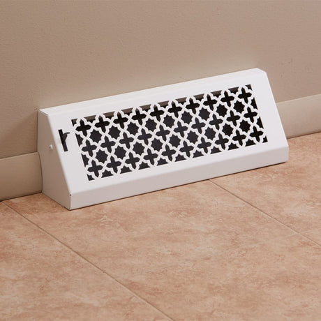 15" Solid Steel Victorian Baseboard Register