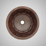 15" Tortuga Hammered Copper Drop-In Bath Sink