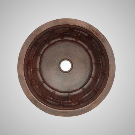 15" Tortuga Hammered Copper Drop-In Bath Sink