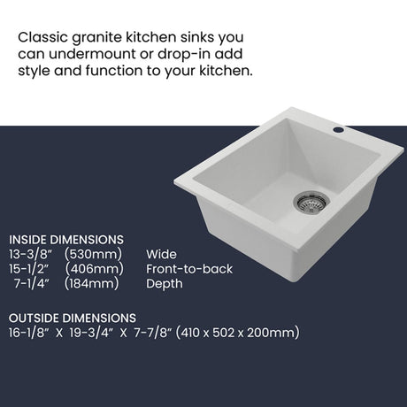 16" Elva Granite Composite Sink