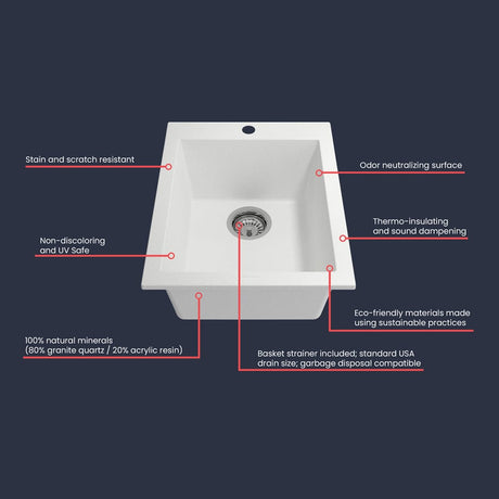 16" Elva Granite Composite Sink