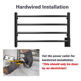 16" Tall 4 Square Bar Hardwired/Plug-in Wall-Mount Towel Warmer