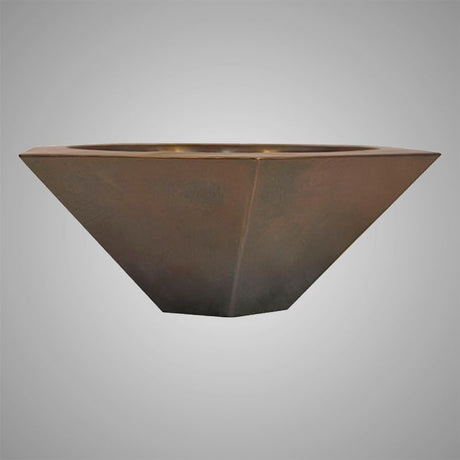 17 1/2" Labaro Hexagonal Hammered Copper Vessel Sink