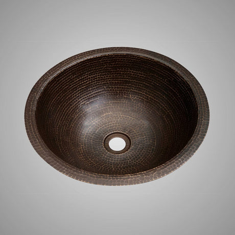 17" Loma Hammered Copper Drop-In Bath Sink