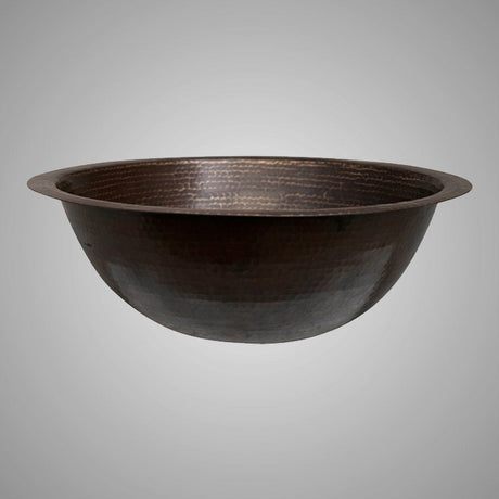 17" Loma Hammered Copper Drop-In Bath Sink