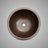 17" Loma Hammered Copper Drop-In Bath Sink